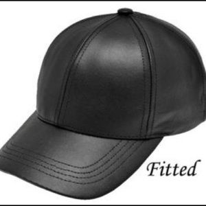Leather baseball cap